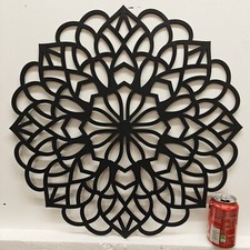 large black wood mandala