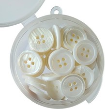 1cm 20pcs 4Hole White Mother Pearl of Shell Button Natural Craft Sewing Knitting