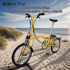 3SIXTY 16" Brompton Style Folding Bike 4 Speed Lightweight City Commuter