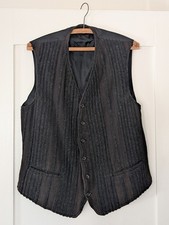 Yohji Yamamoto Pour Homme Knit Vest Made in Japan Couture Avante Garde Black EUC