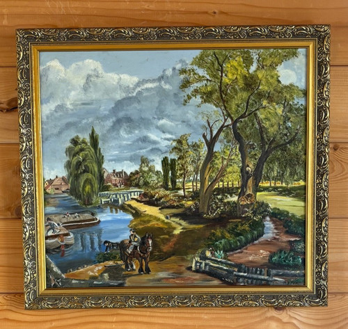 Vintage oil painting - oil,