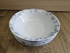 4x John Lewis Cereal Bowls Blue floral