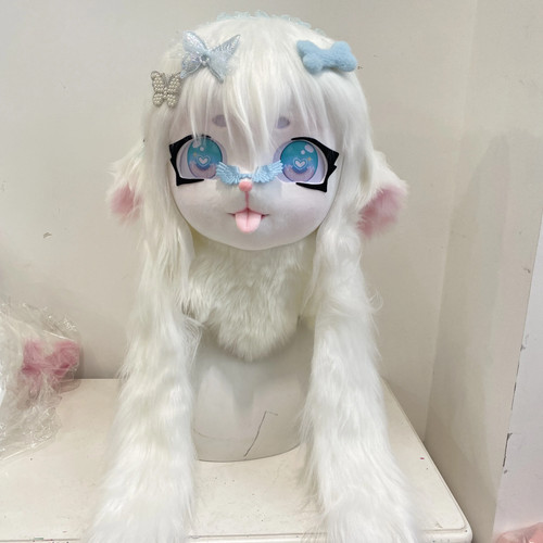 Fursuit head sheep dog cute - fursuit,