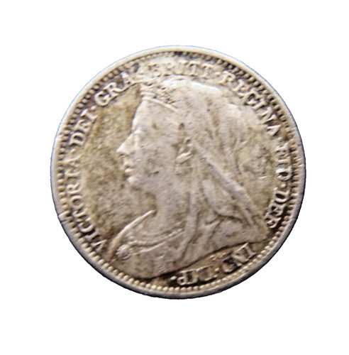 1897 silver threepence - silver,