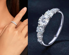 GENUINE Moissanite Ring GRA