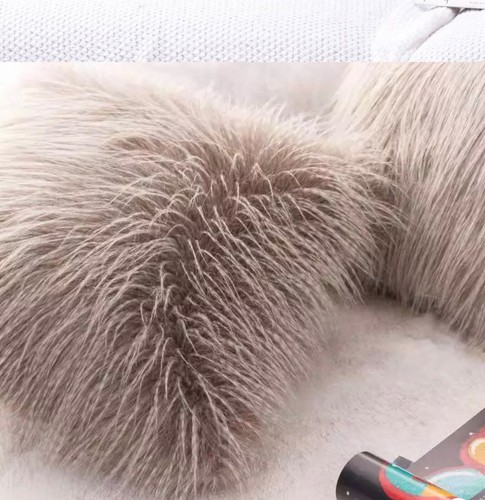 Faux fur cushion cover grey - cover,