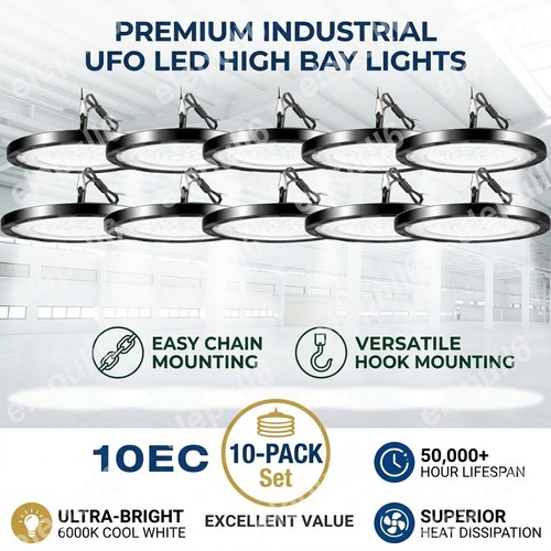 10x 500w ufo led high - ufo, bay