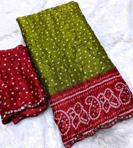 Printed bandhani silk blend - printed,