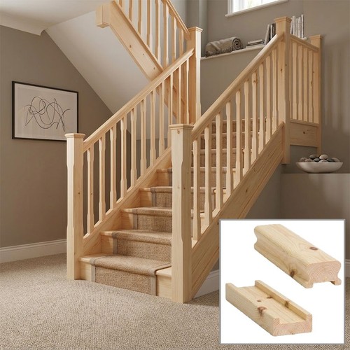 Pine lhr handrail - &, baserail