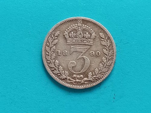 1890 victoria silver - 3d,