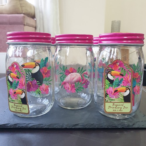 Tropical drinking jar - jar, glasses