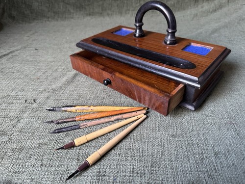 Vintage desk tidy tray with - desk,