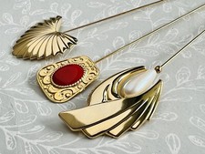 3 Long Vintage 1980s 22ct Gold