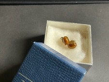 Vintage Avon The Collection 14K Gold-Filled Tigers eye Pierced Earrings