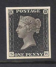 1840 penny black 4 - gb, 1d