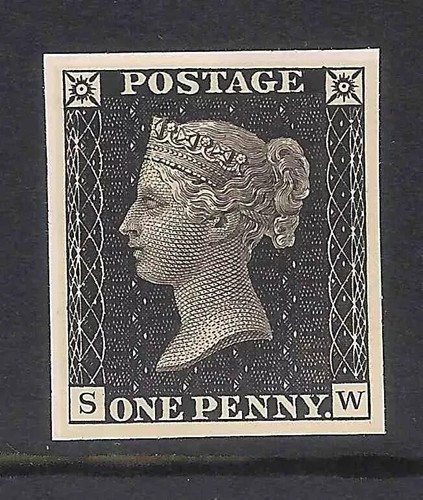 1840 penny black 4 - 1d,