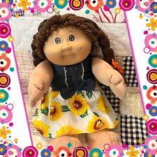 Cute Vintage Cabbage Patch Kids Girl Doll Brown Hair 2 Ponies HM3 Brown Eyes