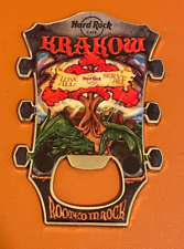 HARD ROCK CAFE KRAKOW 2016 GUITAR HEADSTOCK BOTTLE OPENER MAGNET