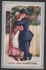 Fred Spurgin Artist Signed Comic Postcard "I Know How To Keep a Maid"