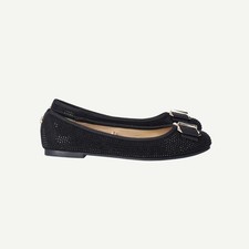 Dune London Womens Black Faux leather Flat Ballerina Shoes EU 37 UK 4