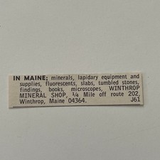 Winthrop Mineral Shop Minerals