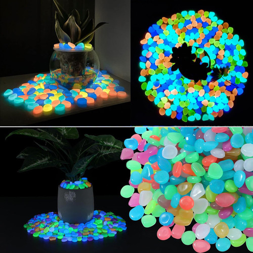 100pcs glow the dark stones - the,