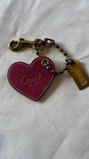 An Unusual Vintage COACH Pink Keyring/Charm With Trigger Clip 