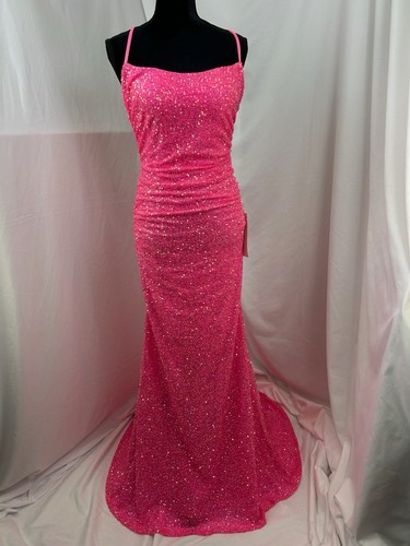 Femme hot pink sequin prom - femme,