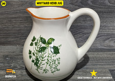 🌿 Whittard of Chelsea Herb Jug – Large 21 cm Ceramic Pitcher –