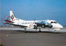 Picture Postcard-:AIR OSTRAVA (SKODA LIVERY) SAAB SF.340A OK-PEP @ PRG