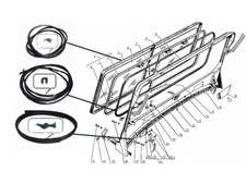 Set GAZ 69 rubber seals of the