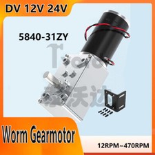 High Torque Turbo Worm Gearmotor DC 12V/ 24V 12RPM~470RPM Self-Locking Gearmotor