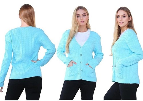 Women cable knit long sleeve - cable,