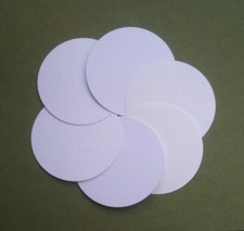 25 x Die-Cut White Card Circles (approx 60mm / 2.4" diameter)