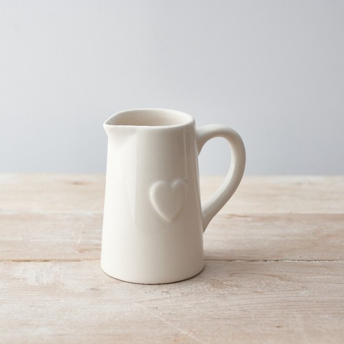 Ceramic heart jug 11cm - heart, jug,