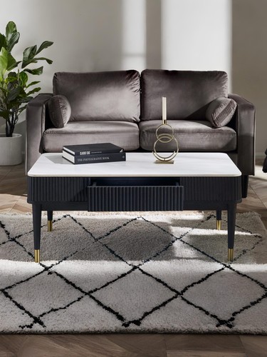 Louis fluted stone top coffee - louis fluted,