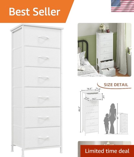 Functional white tall drawer - white, 6