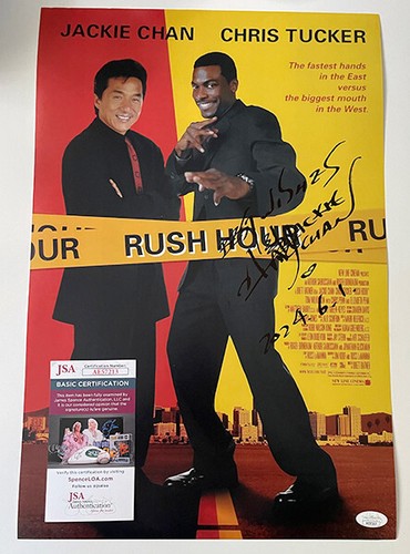 Jackie chan signed 12x18 - chan,