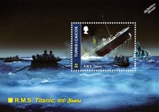 RMS TITANIC White Star Line Ocean Liner Ship Stamp Sheet #69 2012 Turks & Caicos