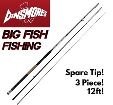 DINSMORES 12ft Feeder Rod & Spare Tip 3 Piece Cork Handle Coarse Fishing Rod