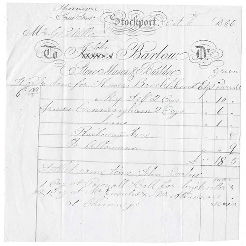 1866 billhead john barlow - 1866,