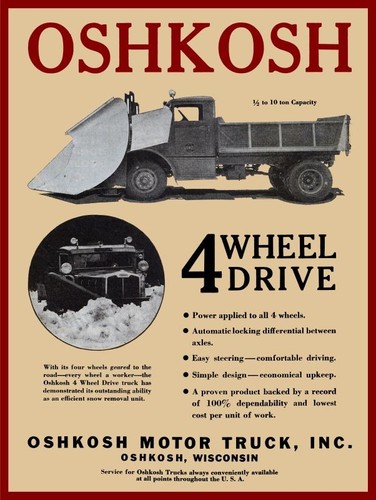 1935 oshkosh trucks 4wd - oshkosh,