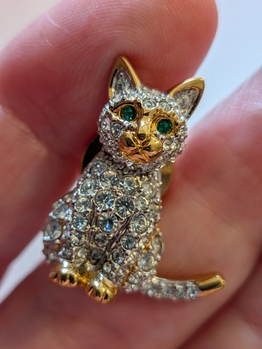 Vintage swarovski crystal - vintage, cat