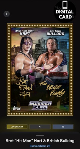Digital wwe slam 50cc bret - wwe,