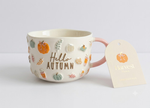 Viral embossed mug pumpkin - viral, b&m
