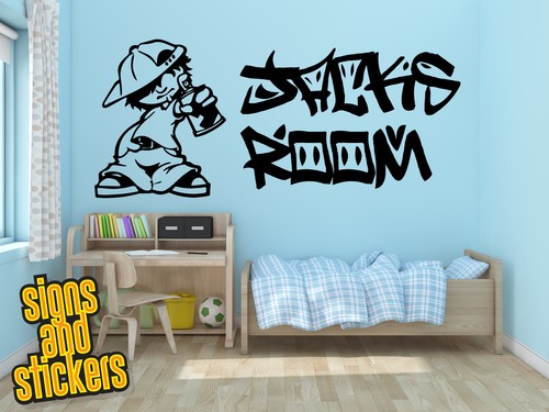 Personalised graffiti wall art - graffiti,