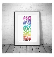 ❤ GEORGE MICHAEL ❤ Wham! Rap 86 - song lyrics art limited edition print wham #35