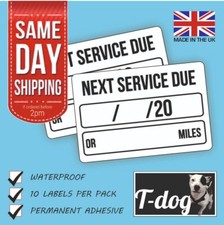 Next service due stickers - service,