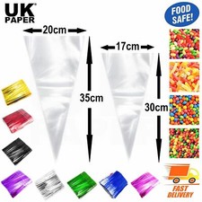 Clear cellophane cello cone - cello,