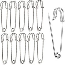 10pcs inch large safety pins - inch,